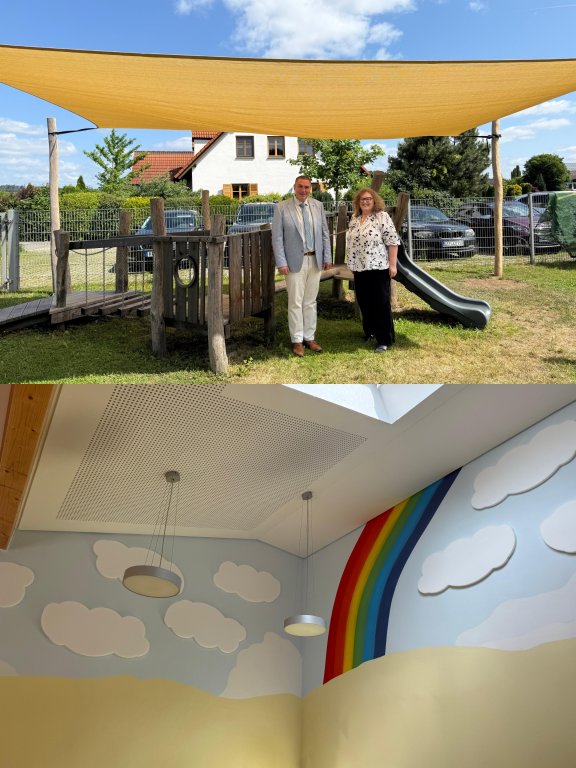 Kinderkrippe Haus Regenbogen Neues Sonnensegel